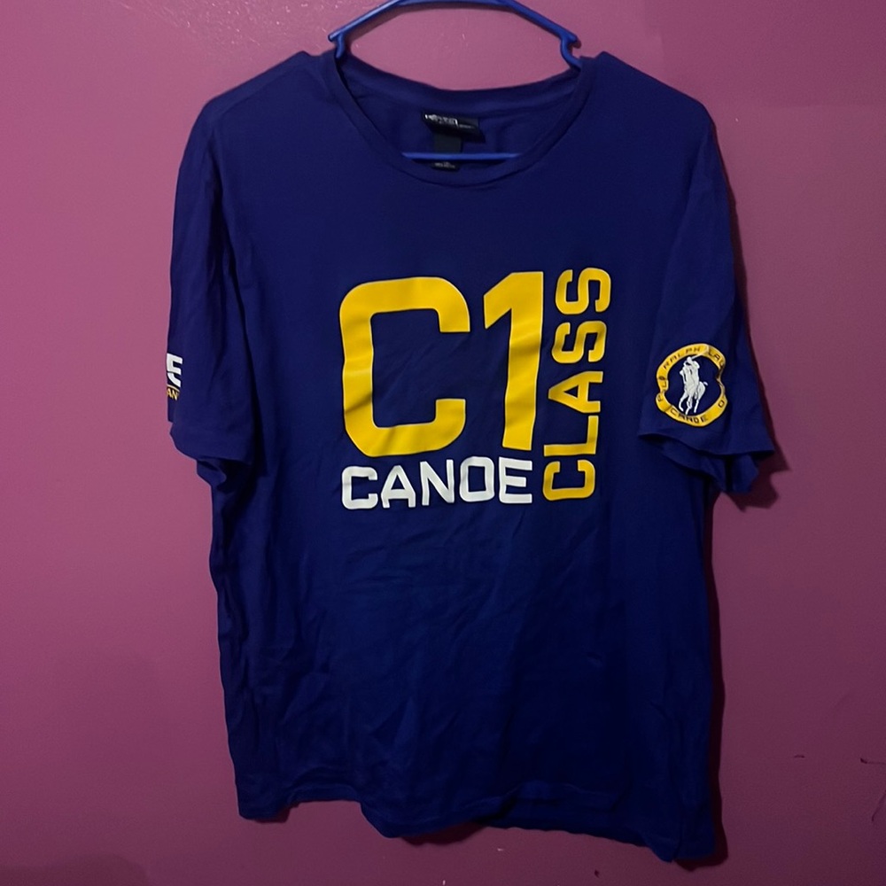 Rare Vtg Polo Ralph Lauren C1 Canoe T Shirt Tee RL 93 1992 CP-92 M XXl